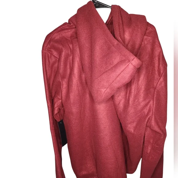 LAZER Mens Polar Fleece Pullover Hoodie Red Size L New with Tags - Picture 3 of 5
